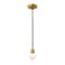 Z-Lite Neutra 1 Light Mini Pendant, Matte Black + Foundry Brass & Opal 621MP-MB-FB - alternate 1